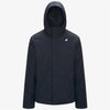 K-Way K-WAY Jacko Twill Marmotta capospalla uomo Corto Impermeabile Uomo Blu con Isolamento PrimaLoft K8133DW AL9 da uomo