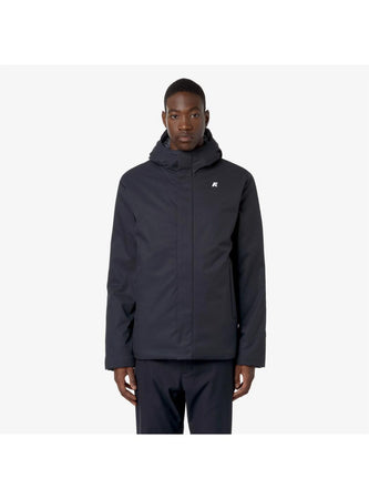 K-Way K-WAY Jacko Twill Marmotta capospalla uomo Corto Impermeabile Uomo Blu con Isolamento PrimaLoft K8133DW AL9 da uomo