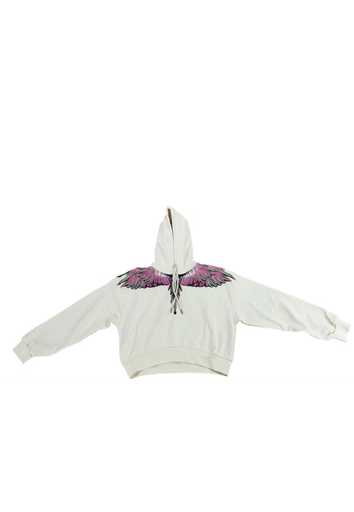 COUNTRY OF MILAN Felpa crop con cappuccio Donna pink wings da donna