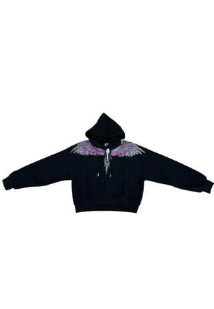 COUNTRY OF MILAN Felpa crop con cappuccio Donna pink wings da donna