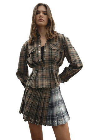 AKEP CAMICIA quadri con Donna Akep borchie da donna
