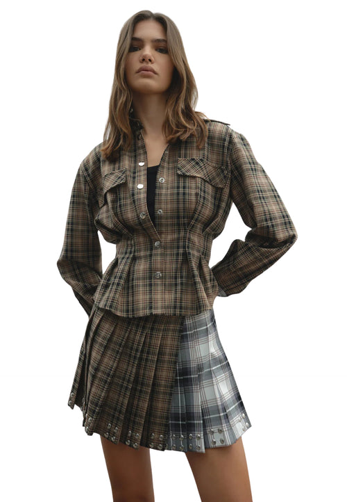 AKEP CAMICIA quadri con Donna Akep borchie da donna