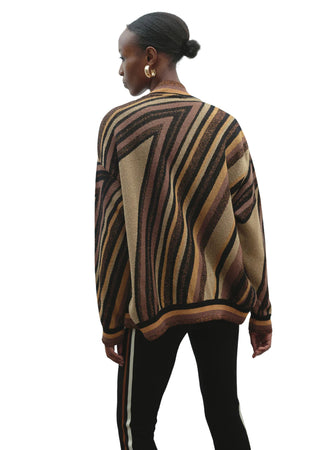 AKEP BOMBER in Donna Akep maglia lurex da donna