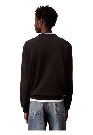 CALVIN KLEIN JEANS Felpa In Spugna Di Cotone Con Badge Uomo Calvin Klein Jeans da uomo