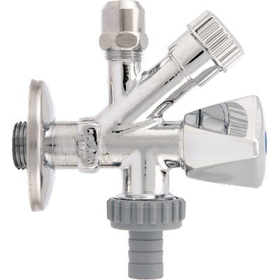 Rubinetto A Vite Sottolavabo 387 Itap - Ottone Cromato 1/2Xm10 + Portagomma