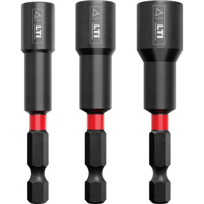 Inserti A Bussola Esagonali X Avviatori Krino - Magnetici Mm8X65 + Mm 10X65 + Mm 13X65 Cf=Pz 3