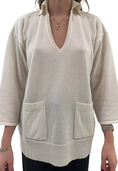 AKEP POLO OVER Donna Akep con tasconi da donna