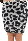 AKEP GONNA bianca e nera Donna Akep Leopardata da donna