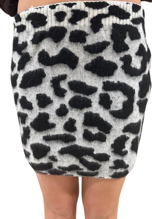 AKEP GONNA bianca e nera Donna Akep Leopardata da donna