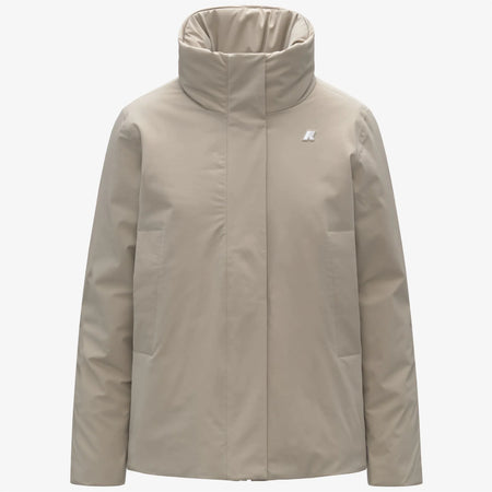 K-Way K-WAY Marletta st Warm Giacca Corto Calda beige Grigia con Aperture Regolabili K7125KW XP2 da donna