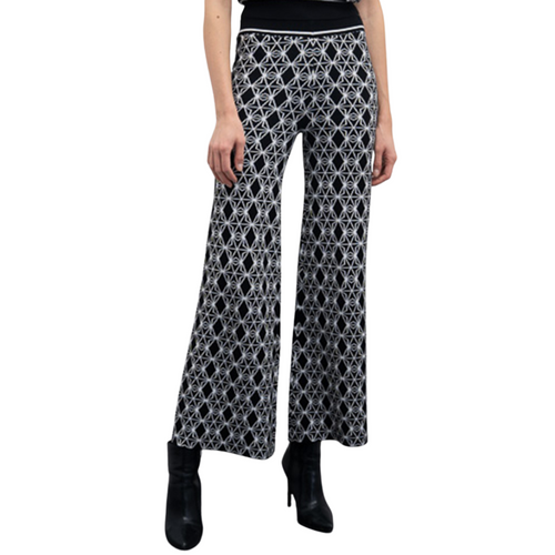 GOA GOA Goa Goa pantaloni jogger in maglia jacquard modello Chezzy con vita elasticizzata e polsini a costine da donna
