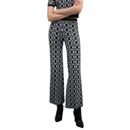 GOA GOA Goa Goa pantaloni jogger in maglia jacquard modello Chezzy con vita elasticizzata e polsini a costine da donna
