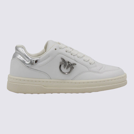 Pinko Sneaker calf leather Donna SS0077P108-ZI6 Bianco Argento da donna
