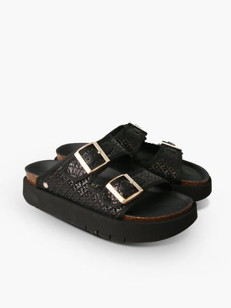GENUINS Hawaii Raffia Donna genuins G106362-BLACK Nero da donna