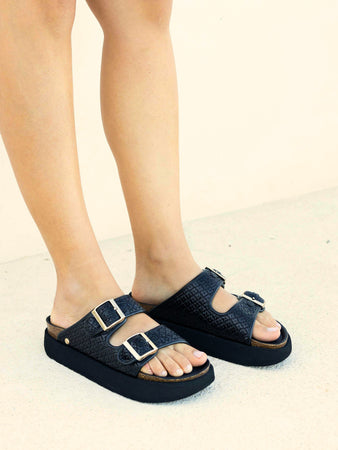 GENUINS Hawaii Raffia Donna genuins G106362-BLACK Nero da donna