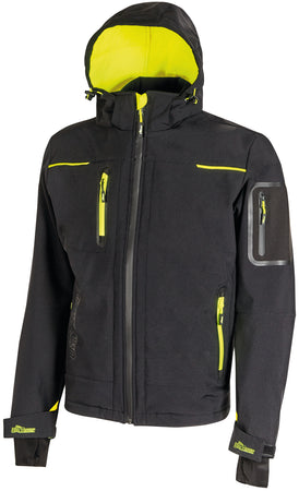 U-Power Giacca Softshell Space Col. Nero/Giallo Mis. L