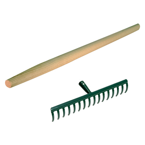 Rastrello 16 Denti Cm 43 - Con Manico Cm. 160 - Lif