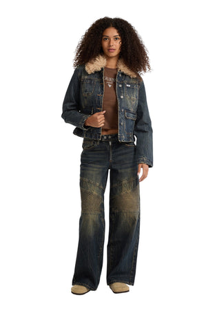 GUESS ORIGINALS Giacca in jeans con pelliccia sintetica Donna Guess Originals da donna