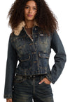GUESS ORIGINALS Giacca in jeans con pelliccia sintetica Donna Guess Originals da donna