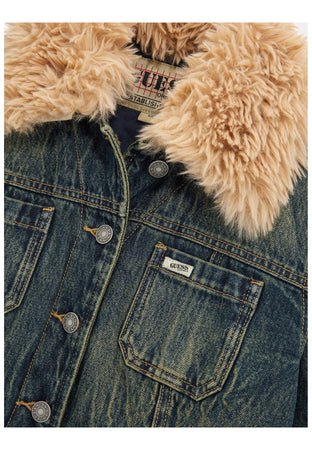 GUESS ORIGINALS Giacca in jeans con pelliccia sintetica Donna Guess Originals da donna