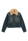 GUESS ORIGINALS Giacca in jeans con pelliccia sintetica Donna Guess Originals da donna