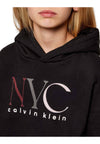 calvin klein Felpa con cappuccio grafica di new york Bambina Calvin Klein da bambino