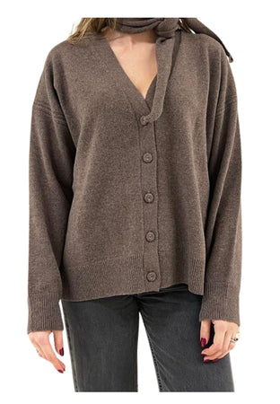 MEIMEIJ CARDIGAN Donna CON DETTAGLIO AL COLLO da donna