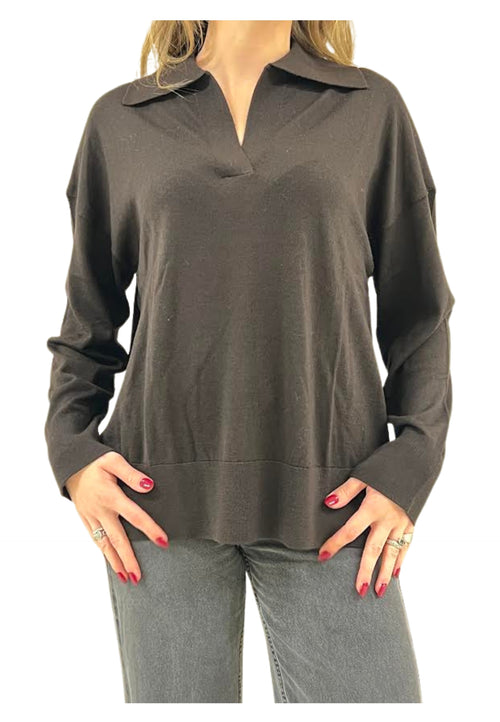 MEIMEIJ MAGLIA Donna CON COLLO CLASSICO da donna