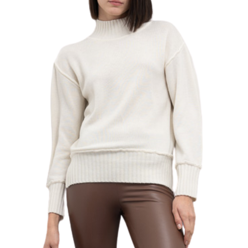 GOA GOA Goa Goa maglione dolcevita 100% lana modello Chile colore bianco naturale vestibilita oversize da donna