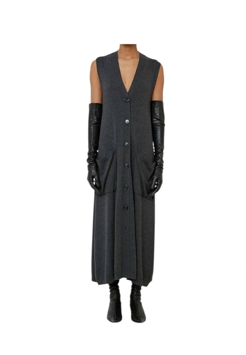 MEIMEIJ Cardigan lungo Donna smanicato da donna