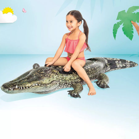 Alligatore Vero Gonfiabile Cavalcabile +3 Anni Cm.170X86 Peso Kg.0,80 (57551) Intex