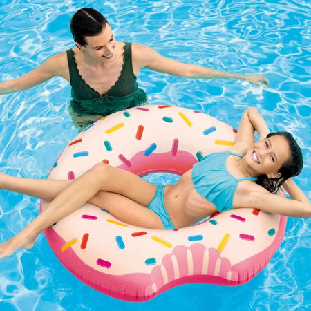 Salvagente Gonfiabile Ciambella Donut Con Zuccherini Arcobal. +9 Anni Cm.107X99 Peso Kg.0,58 (56265) Intex