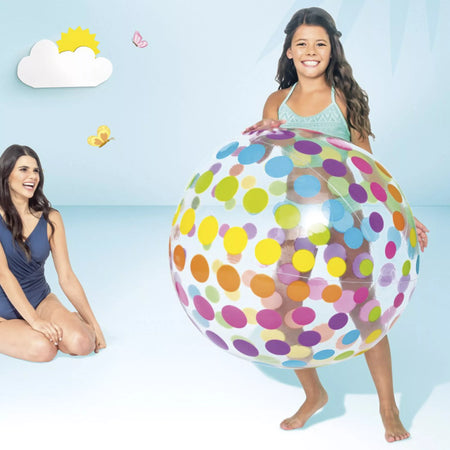 Pallone Gonfiabile Jumbo Multicolore +3 Anni Ø Cm.107 Peso Kg.0,49 (59065) Intex