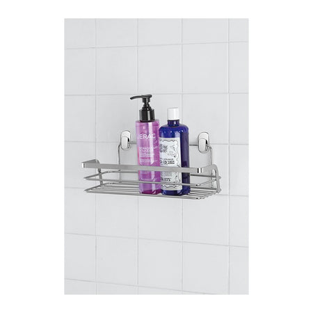 Mensola Doccia Rettangolare 1 Ripiano In Acciaio Cromato Lucido Linea Francy 2.0 Feridras