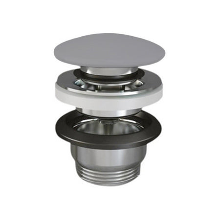 Piletta Lavabo Click Clack Feeling Senza Troppo Pieno- Tappo Grigio Opaco- Rak- Pezzi 1