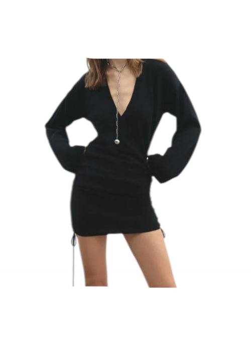 AKEP Vestito corto in maglia Donna con coulisse laterali da donna