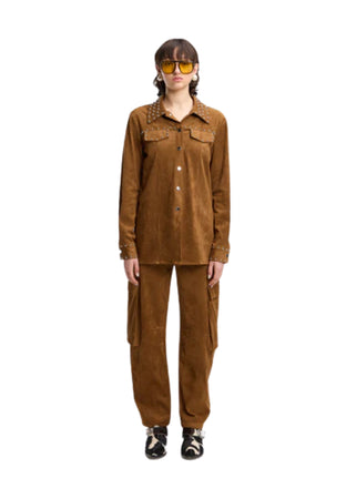 WEILI ZHENG CAMICIA IN CAMOSCIO Donna Weili Zheng CON BORCHIE da donna