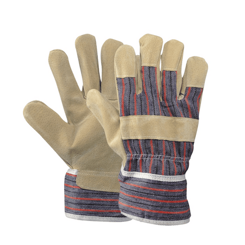 Guanto Crosta Maiale/Tela Tg. 10 - 12 Pezzi