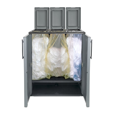 Armadio Basso A Scomparti Per Raccolta Differenziata 3 Scomparti - Artplast