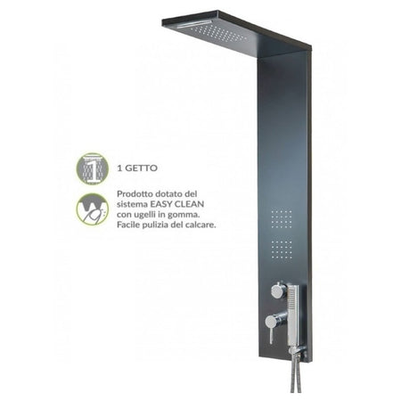 Parete Attrezzata Multifunzione Mod. Trend- Nero Opaco Matt- Metaf- Pezzi 1