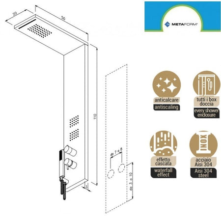 Parete Attrezzata Multifunzione Mod. Trend- Nero Opaco Matt- Metaf- Pezzi 1