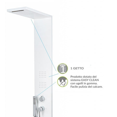 Parete Attrezzata Multifunzione Mod. Trend- Bianco Opaco Matt- Metaf- Pezzi 1