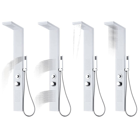 Parete Attrezzata Multifunzione Mod. Manhattan Alluminio- Bianco- Metaf- Pezzi 1