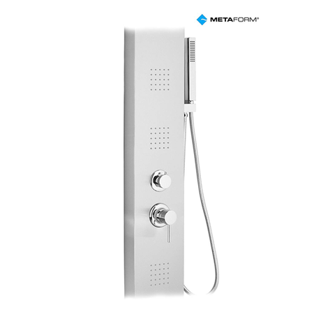 Parete Attrezzata Multifunzione Mod. Manhattan- Cromo Satinato- Metaf- Pezzi 1