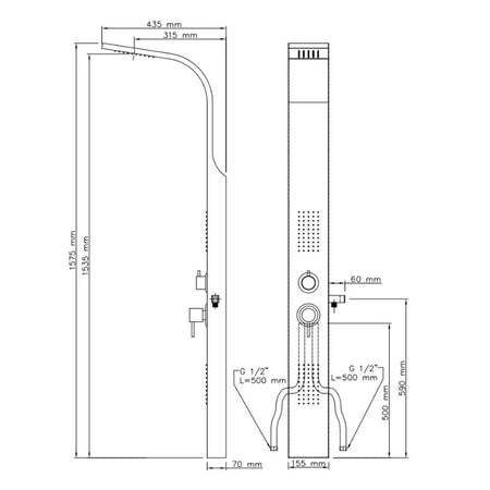 Parete Attrezzata Multifunzione Mod. Loira- Cromo Satinato- Metaf- Pezzi 1