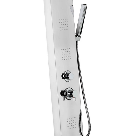 Parete Attrezzata Multifunzione Mod. Broadway- Acciaio Inox Lucidato- Metaf- Pezzi 1