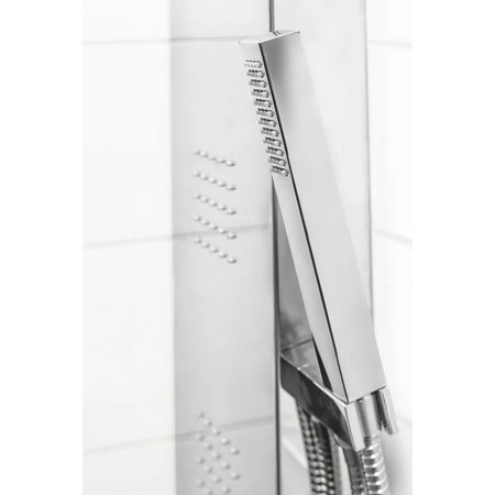 Parete Attrezzata Multifunzione Mod. Broadway- Acciaio Inox Lucidato- Metaf- Pezzi 1