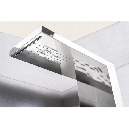 Parete Attrezzata Multifunzione Mod. Broadway- Acciaio Inox Lucidato- Metaf- Pezzi 1