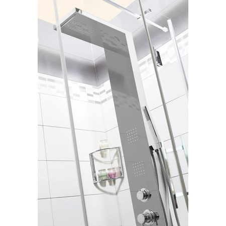 Parete Attrezzata Multifunzione Mod. Broadway- Acciaio Inox Lucidato- Metaf- Pezzi 1