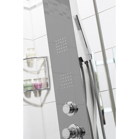 Parete Attrezzata Multifunzione Mod. Broadway- Acciaio Inox Lucidato- Metaf- Pezzi 1
